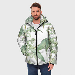 Куртка зимняя мужская Цветы Яркая Листва, цвет: 3D-светло-серый — фото 2