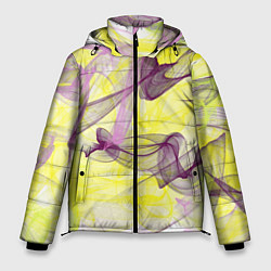 Мужская зимняя куртка Абстракция Желтый и розовый Дополнение Коллекция G