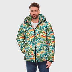Куртка зимняя мужская Восточные мотивы, цвет: 3D-светло-серый — фото 2