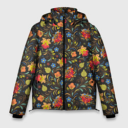 Мужская зимняя куртка Хохломские цветочки
