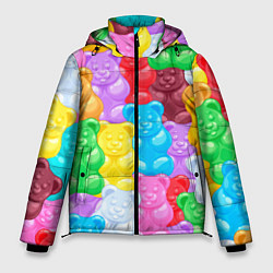 Мужская зимняя куртка Мармеладные мишки разноцветные