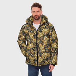 Куртка зимняя мужская Текстурные узоры, цвет: 3D-светло-серый — фото 2