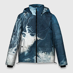 Куртка зимняя мужская Texture of dark waves, цвет: 3D-черный