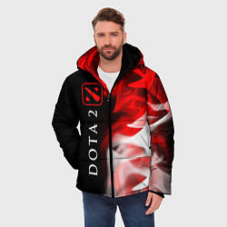 Куртка зимняя мужская DOTA 2 Пламя Вертикально, цвет: 3D-черный — фото 2