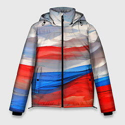 Мужская зимняя куртка Флаг России в красках