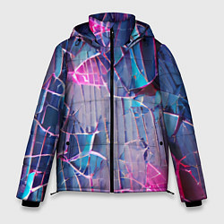 Куртка зимняя мужская Осколки стекла, цвет: 3D-черный