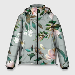 Мужская зимняя куртка Цветы Цветочный Букет