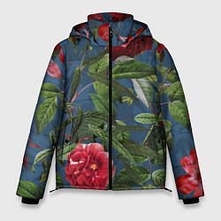Мужская зимняя куртка Цветы Розы В Саду