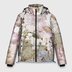 Мужская зимняя куртка Цветы Английский Садовый Узор