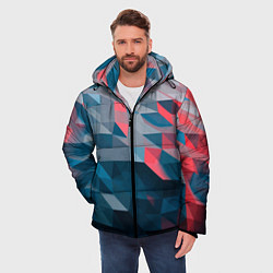 Куртка зимняя мужская Абстрактный геометрический паттерн Abstract geomet, цвет: 3D-красный — фото 2