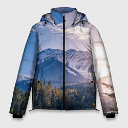 Мужская зимняя куртка Горы Лес Солнце