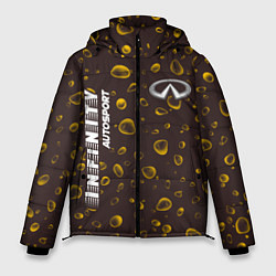 Куртка зимняя мужская ИНФИНИТИ Infinity Autosport Капли, цвет: 3D-черный