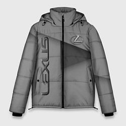 Куртка зимняя мужская Lexus - серая абстракция, цвет: 3D-красный