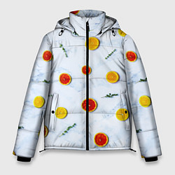 Мужская зимняя куртка Дольки апельсина и грейпфрута