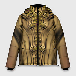 Куртка зимняя мужская Песчаный охотник Фрактал Абстракция, цвет: 3D-черный