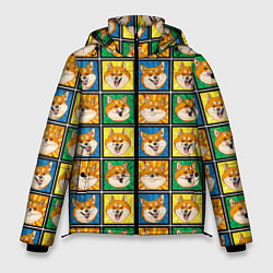 Мужская зимняя куртка Разноцветная плитка сибы