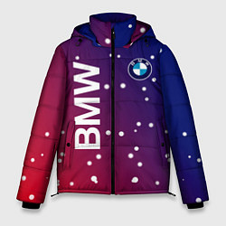 Куртка зимняя мужская Бмв bmw градиент, цвет: 3D-светло-серый