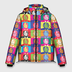 Куртка зимняя мужская Дональд Трамп, цветной паттерн, цвет: 3D-красный
