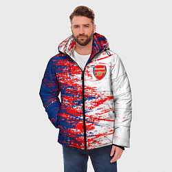 Куртка зимняя мужская Arsenal fc арсенал фк texture, цвет: 3D-красный — фото 2