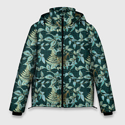 Мужская зимняя куртка Листья в 3D абстракция