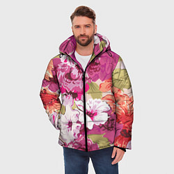 Куртка зимняя мужская Красочный цветочный паттерн Лето Fashion trend 202, цвет: 3D-светло-серый — фото 2