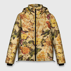 Куртка зимняя мужская Цветы Летний Закат, цвет: 3D-светло-серый