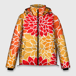 Куртка зимняя мужская Летний цветочный паттерн, цвет: 3D-красный