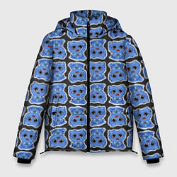 Куртка зимняя мужская POPPY PLAYTIME - милый Хагги Вагги паттерн, цвет: 3D-светло-серый