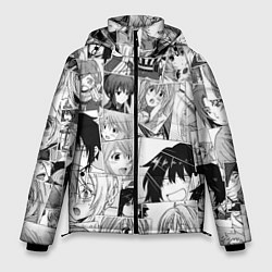 Куртка зимняя мужская Log Horizon pattern, цвет: 3D-черный