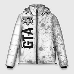 Куртка зимняя мужская GTA Glitch на темном фоне, цвет: 3D-черный
