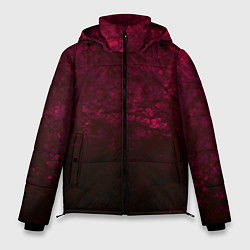 Мужская зимняя куртка Темно-красный абстрактный узор текстура камня