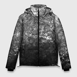 Мужская зимняя куртка Текстура камня черно-белый узор