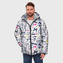 Куртка зимняя мужская HAPPINESS TO LOVE, цвет: 3D-светло-серый — фото 2