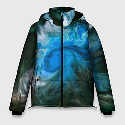 Куртка зимняя мужская Неоновые краски - Синий, цвет: 3D-красный