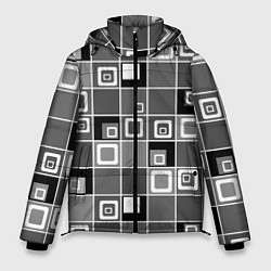 Мужская зимняя куртка Geometric shapes черно-белый