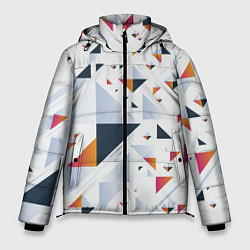 Куртка зимняя мужская Абстрактные Треугольные Формы, цвет: 3D-красный