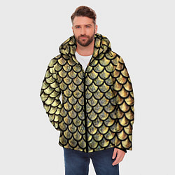Куртка зимняя мужская Чешуя золотая, цвет: 3D-черный — фото 2