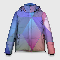 Куртка зимняя мужская Крупные квадраты, цвет: 3D-светло-серый