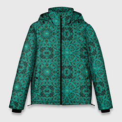 Мужская зимняя куртка Зеленые классические фигуры