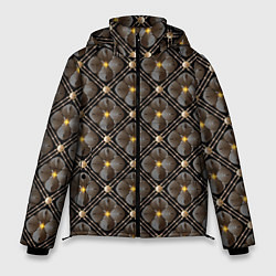 Мужская зимняя куртка Объемные цветы 3D паттерн
