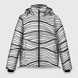 Куртка зимняя мужская Линии Морских Волн, цвет: 3D-красный