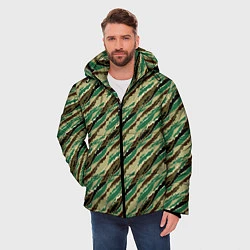 Куртка зимняя мужская Абстрактный узор камуфляжной расцветки, цвет: 3D-светло-серый — фото 2