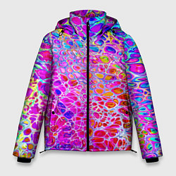 Куртка зимняя мужская Красочные всплески красок Экспрессия, цвет: 3D-светло-серый