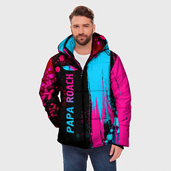 Куртка зимняя мужская Papa Roach Neon Gradient, цвет: 3D-черный — фото 2