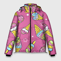 Мужская зимняя куртка Разноцветное Мороженое Со Звёздочками