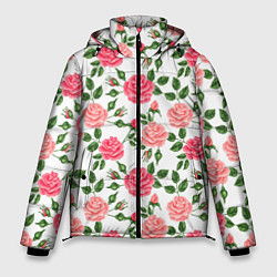 Куртка зимняя мужская SOFT PINK ROSES, цвет: 3D-светло-серый
