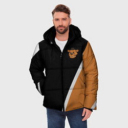 Куртка зимняя мужская Фредди - абстракция, цвет: 3D-черный — фото 2