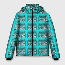 Куртка зимняя мужская STEREO CASSETTE RECORDER, цвет: 3D-черный