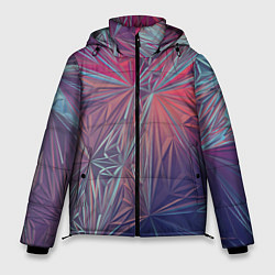 Куртка зимняя мужская Абстрактные Многоугольные Кристаллы, цвет: 3D-светло-серый