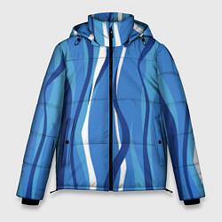 Мужская зимняя куртка Синие и белые волны